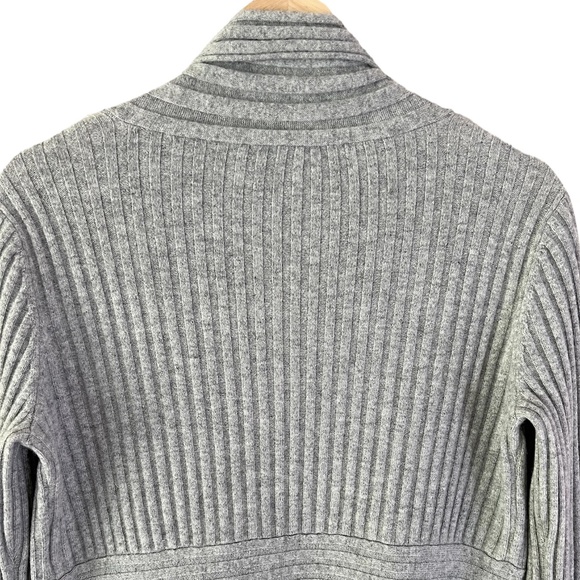 Eileen Fisher Cashmere Ribbed Gray Open Cardigan Size XS - Picture 8 of 10